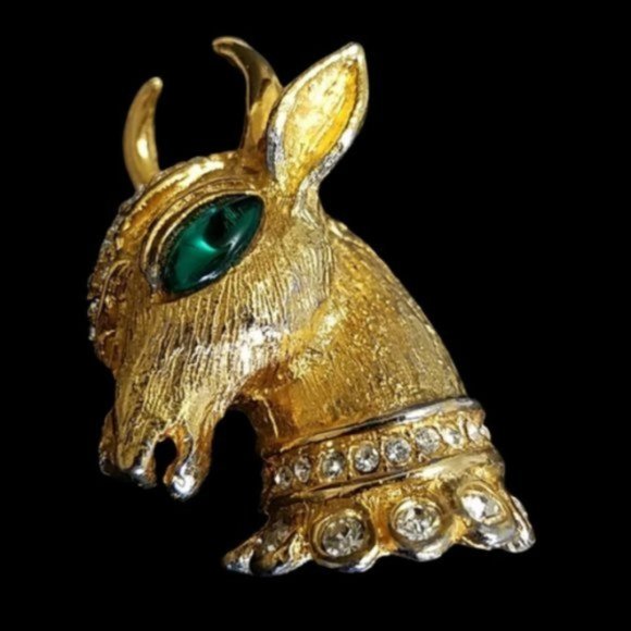 Vintage KJL Kenneth Lane Fantasy Deer Brooch - Picture 1 of 4